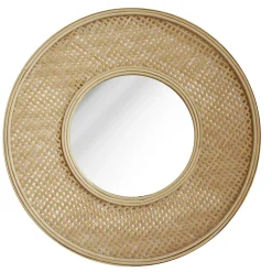 Miroir rond Canne en bambou Ø50 cm Deco & Co