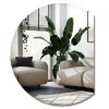 Miroir Rond Coupé Wallfluent 63 x 70 cm Miroir Pour Dressing Minimaliste