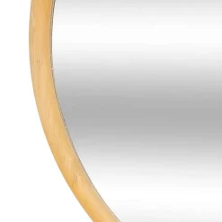 Miroir rond en bois - Diam 55 cm - Marron