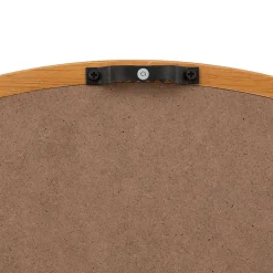 Miroir rond en bois - Diam 55 cm - Marron