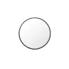 Miroir rond en métal noir D.50 cm