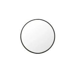 Miroir rond en métal noir D.50 cm