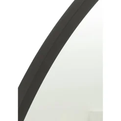 Miroir rond en métal noir D.50 cm