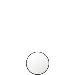 Miroir rond en métal noir D.50 cm