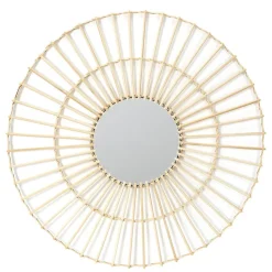 Miroir Rond en rotin - Diam 75 cm