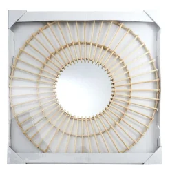 Miroir Rond en rotin - Diam 75 cm