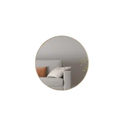 Miroir rond RIO 80 cm Finition chene vieilli MDF décor bois Design naturel et tendance