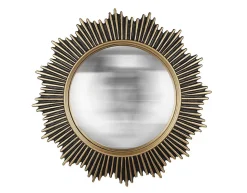 Miroir rond style vintage effet vieilli doré ⌀30 x L.30 x H.30 x ep.5 cm