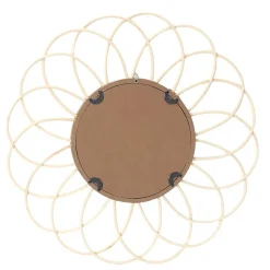 Miroir Rosace en rotin - Diam 56 cm