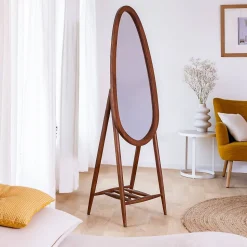 Miroir sur pied en bois de manguier Joyce