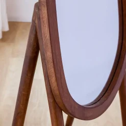 Miroir sur pied en bois de manguier Joyce
