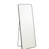 Miroir sur pied en verre noir 55x150 cm