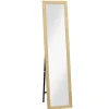 Miroir sur pied et mural rectangulaire dim. 37L x 40l x 157H cm piètement métal noir aspect chêne clair