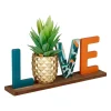 Mot déco LOVE ananas doré à poser