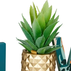 Mot déco LOVE ananas doré à poser