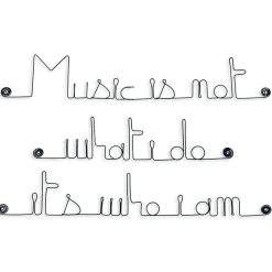 Music is not what I do it's who I am - Sculpture fil de fer 50-60 cm - Bijoux de mur