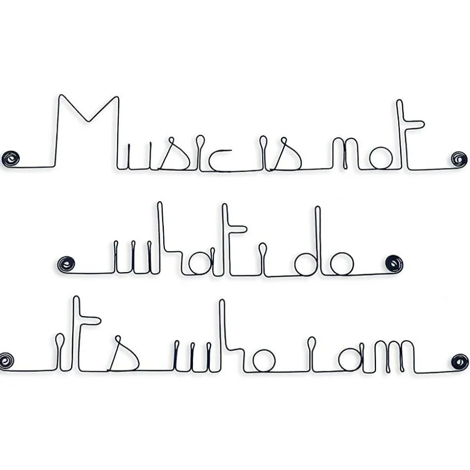 Music is not what I do it's who I am - Sculpture fil de fer 50-60 cm - Bijoux de mur