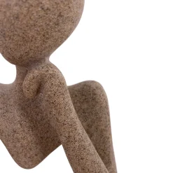 Objet à poser statue penseur effet sable H.23,7 cm Norasia