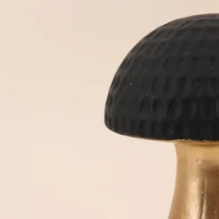 Objet déco champignon doré 17cm