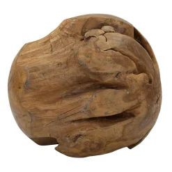 Objet Déco Rond en Teck "Balle" 50cm Naturel