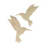 Oiseau décoratif mural design origami 17 x 26/19 x 22cm Emdedesign - lot de 2