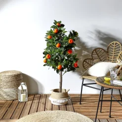 Oranger artificiel 120 cm - - Type: Fleurs & plantes artificielles