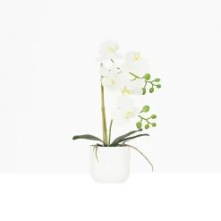 Orchidée artificielle toucher naturel 40cm