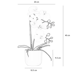 Orchidée artificielle toucher naturel 40cm