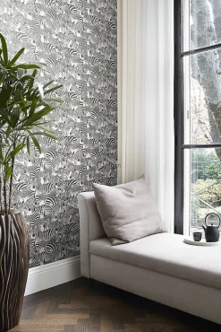 Origin Wallcoverings papier peint zèbres noir et blanc - 53 cm x 10.05 m - 347453