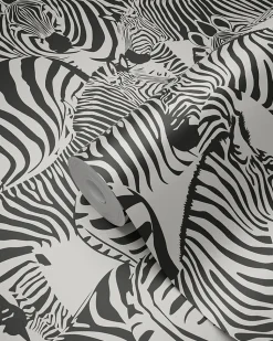 Origin Wallcoverings papier peint zèbres noir et blanc - 53 cm x 10.05 m - 347453