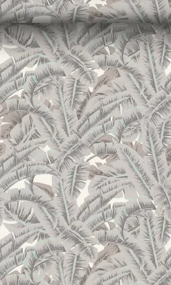 Origin Wallcoverings papier peint feuilles de palmier gris argileux - 53 cm x 10.05 m - 347439