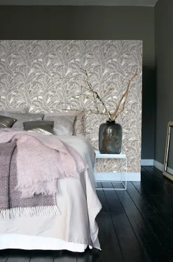 Origin Wallcoverings papier peint feuilles de palmier gris argileux - 53 cm x 10.05 m - 347439