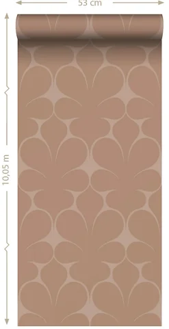 Origin Wallcoverings papier peint ornement rose terracotta - 50 x 900 cm - 347923