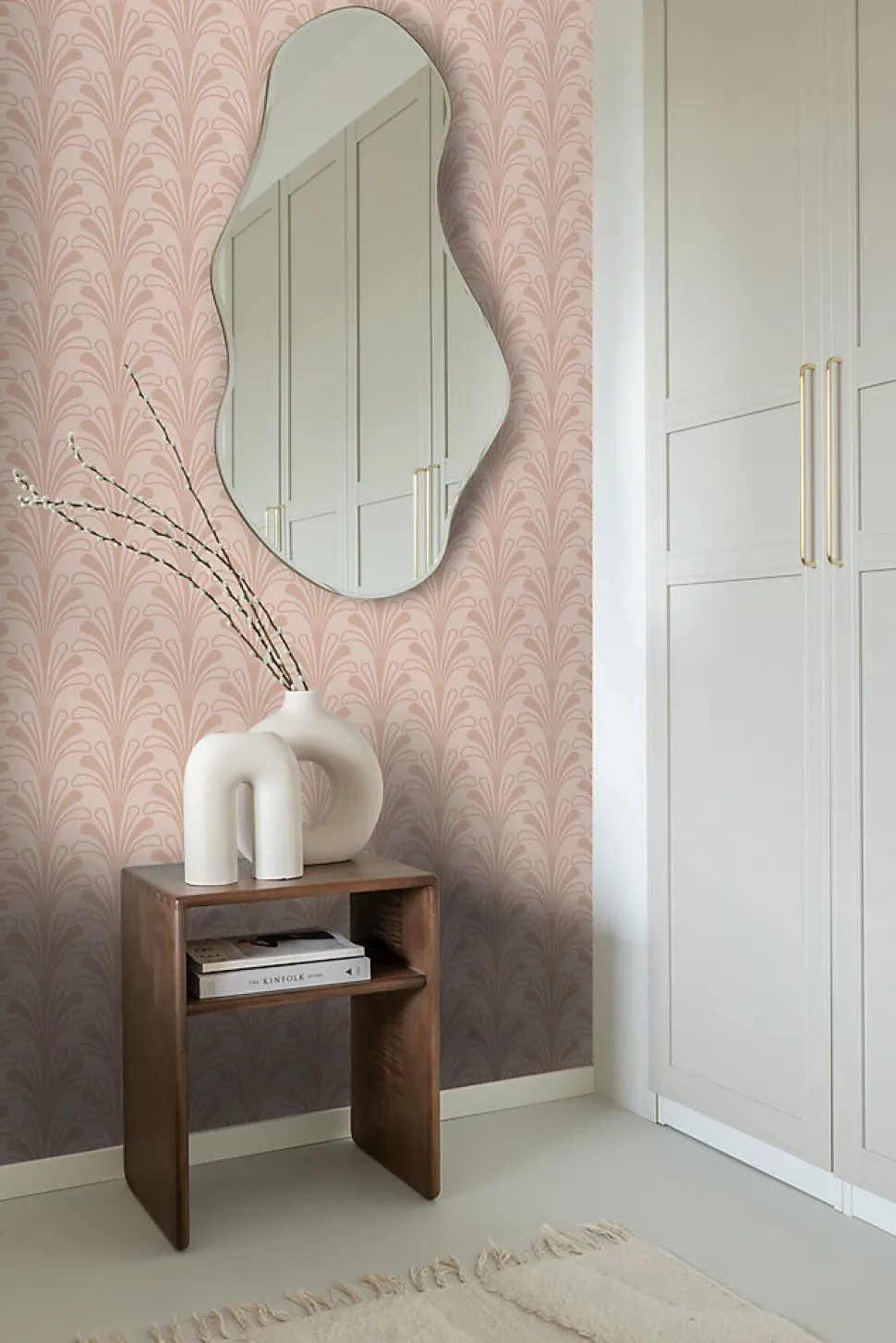 Origin Wallcoverings papier peint art déco rose terracotta - 50 x 900 cm - 347968