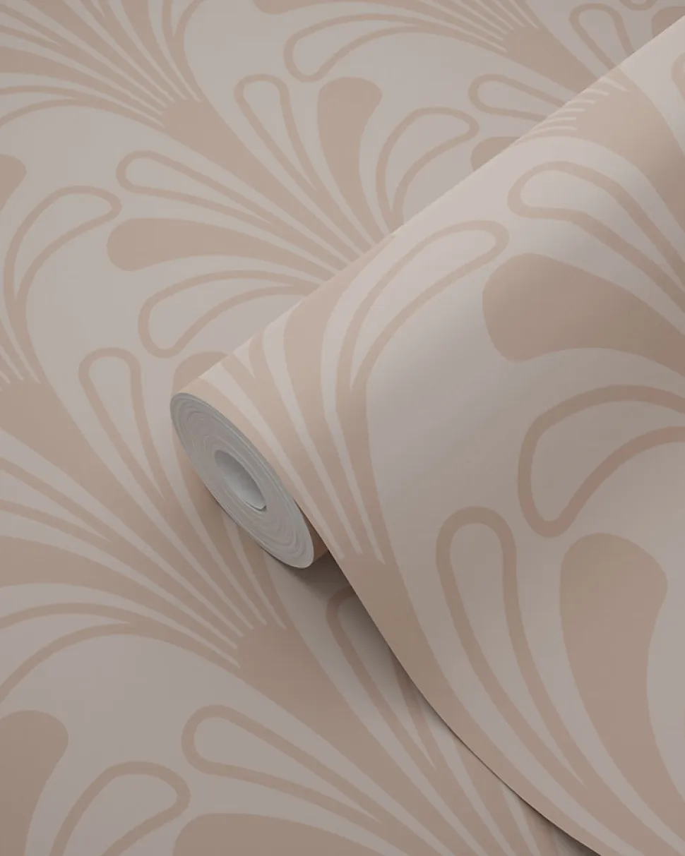 Origin Wallcoverings papier peint art déco rose terracotta - 50 x 900 cm - 347968