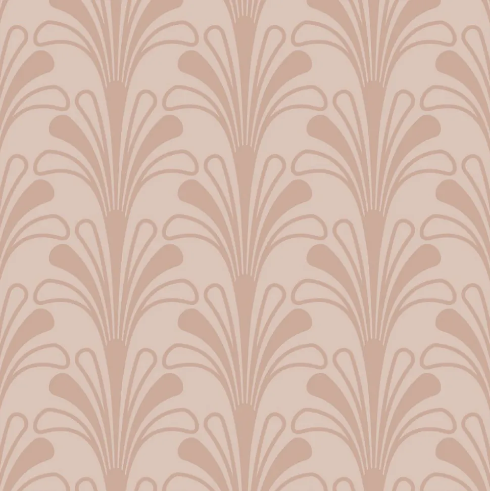 Origin Wallcoverings papier peint art déco rose terracotta - 50 x 900 cm - 347968