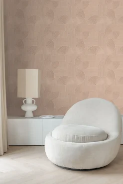 Origin Wallcoverings papier peint graphique 3D rose terracotta - 53 cm x 10.05 m - 348017