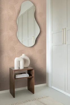 Origin Wallcoverings papier peint graphique 3D rose terracotta - 53 cm x 10.05 m - 348017