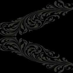 Origin Wallcoverings papier peint ornement noir mat et gris - 53 cm x 10.05 m - 345743