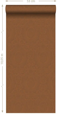 Origin Wallcoverings papier peint ornement jaune safran - 53 cm x 10.05 m - 345430