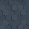 Origin Wallcoverings papier peint hexagone 3d bleu foncé - 53 cm x 10.05 m - 347853