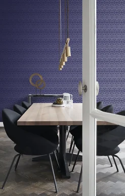 Origin Wallcoverings papier peint ornement violet - 53 cm x 10.05 m - 346245