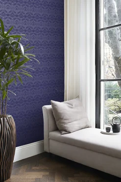 Origin Wallcoverings papier peint ornement violet - 53 cm x 10.05 m - 346245