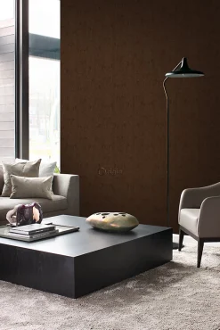 Origin Wallcoverings papier peint ornement marron et or brillant - 53 cm x 10.05 m - 345416