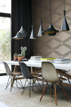 Origin Wallcoverings papier peint ornement bronze brillant et marron - 53 cm x 10.05 m - 345747