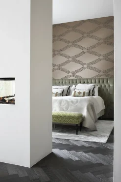 Origin Wallcoverings papier peint ornement bronze brillant et marron - 53 cm x 10.05 m - 345747