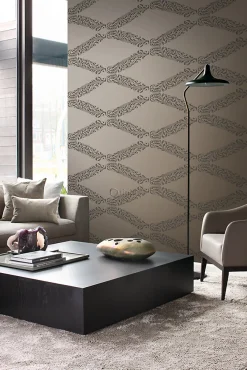 Origin Wallcoverings papier peint ornement bronze brillant et marron - 53 cm x 10.05 m - 345747