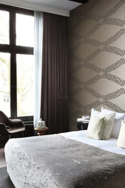 Origin Wallcoverings papier peint ornement bronze brillant et marron - 53 cm x 10.05 m - 345747
