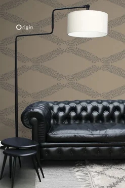 Origin Wallcoverings papier peint ornement bronze brillant et marron - 53 cm x 10.05 m - 345747