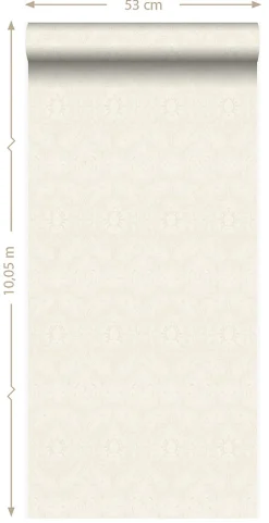 Origin Wallcoverings papier peint ornement blanc cassé - 53 cm x 10.05 m - 346241